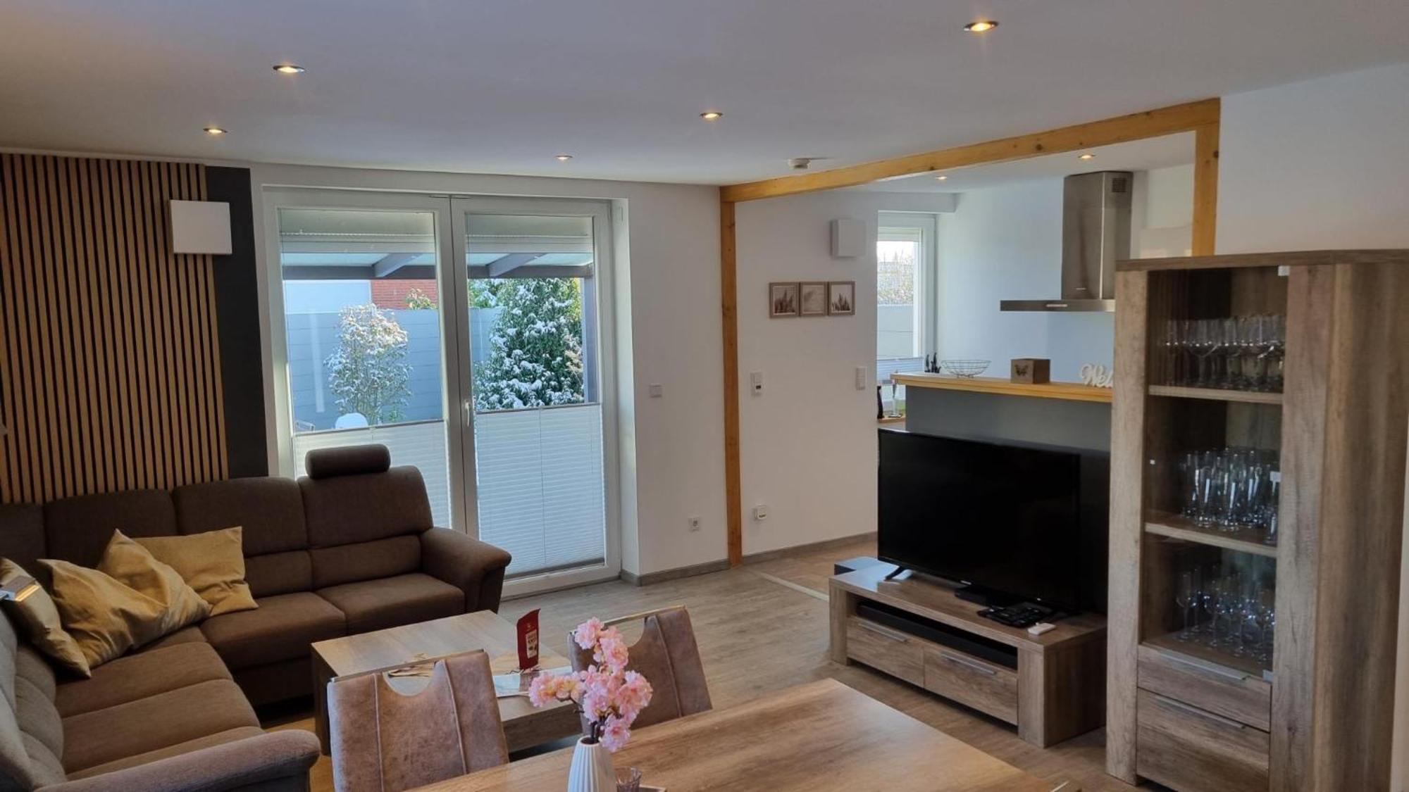 Ferienhaus Plattfisch Dornum Bagian luar foto